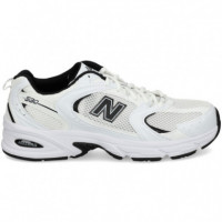 Deportivo Vivos+n Negro Malla Blanco  NEW BALANCE