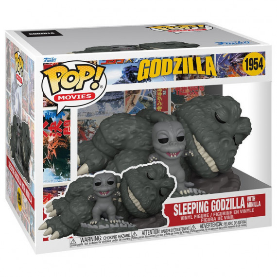 Funko POP Super Godzilla durmiendo con Godzila Minilla 1954
