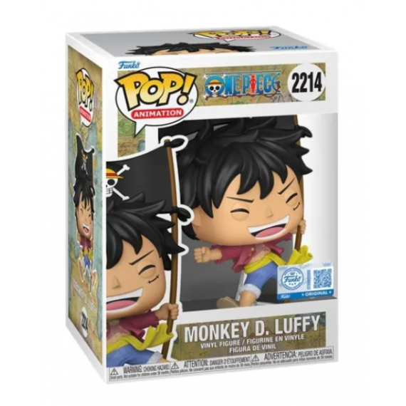 FUNKO Pop Monkey D. Luffy With Flag One Piece Exclusivo 2214