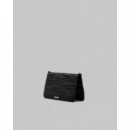 Bolsos Bolso TOPOLOGIE Flat Sacoche Small Black Tech Sateen