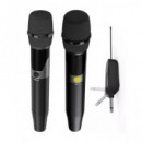 HIFUTURE Pack 2 Microfonos Inalambricos Recargables WM100 Negro