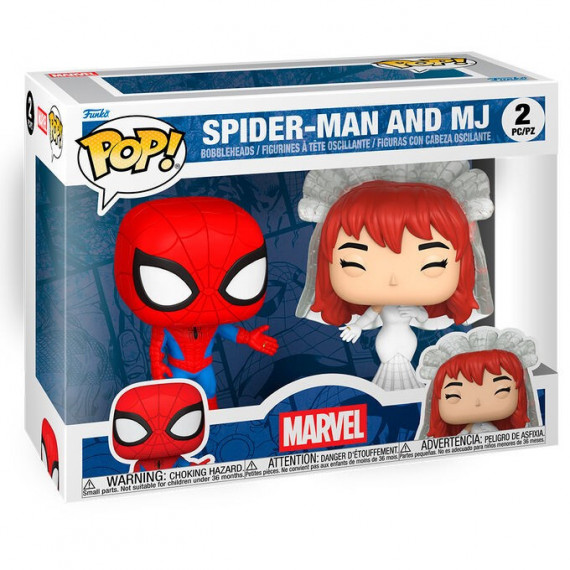 FUNKO Pop Spider Man y Mj Marvel