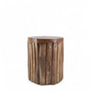 MESA DE NOCHE/ AUXILIAR REF. 163052 TRONCO DE MADERA