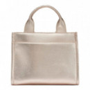 Bolso Hadlee Small Metallic Logo Tote  DKNY
