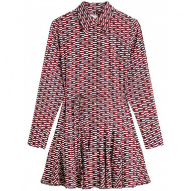 TOMMY HILFIGER - Vis Twill Ls Mini Dress - 0GY - F|WW0WW48629/0GY