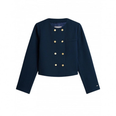 TOMMY HILFIGER - Preppy Texture Lady Jacket - C1G - F|WW0WW47792/C1G
