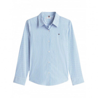 TOMMY HILFIGER - Ess Poplin Regular Shirt - 0BC - F|WW0WW47169/0BC
