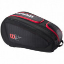 Paletero Wilson Bela V3 Negro Rojo  WILSON PADEL