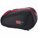 Paletero Wilson Bela V3 Negro Rojo  WILSON PADEL