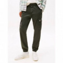 Tjm Scanton Cargo Jogger Pewter Green  TOMMY JEANS