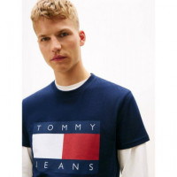 Tjm Reg Big Flag Ss Tee Ext Dark Night N  TOMMY JEANS