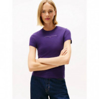 Tjw Slim Bling Linear Tee Ext Nocturnal  TOMMY JEANS