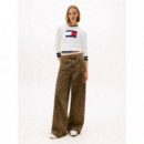 Tjw Sparkle Flag Sweater Ext Ancient Whi  TOMMY JEANS