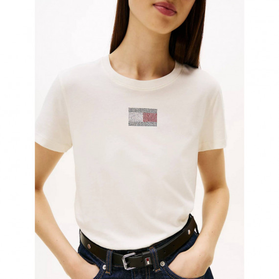 Tjw Reg Party Flag Tee Ext Ancient White  TOMMY JEANS