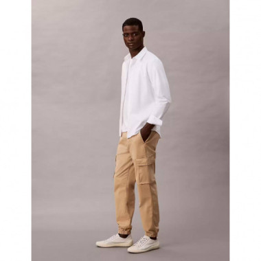 Skinny Comfort Cotton Cargo Pant Travert  CALVIN KLEIN