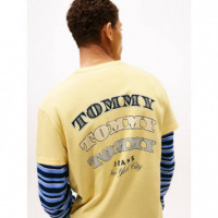 Tjm Reg Dollar Stack Ss T Citronella  TOMMY JEANS
