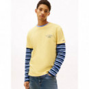 Tjm Reg Dollar Stack Ss T Citronella  TOMMY JEANS