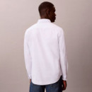 Camisa con Botones Oxford Clásica de Color Liso  CALVIN KLEIN