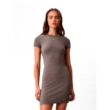 Vestido Camisero de Algod&oacute;n El&aacute;stico Suave  CALVIN KLEIN