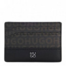 Tarjetero con Estampado de Monograma y Logo  HUGO BOSS