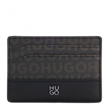 Tarjetero con Estampado de Monograma y Logo  HUGO BOSS