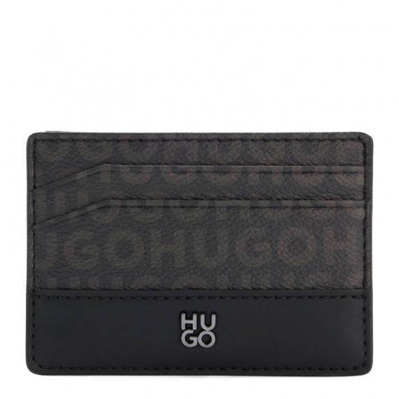 Tarjetero con Estampado de Monograma y Logo  HUGO BOSS