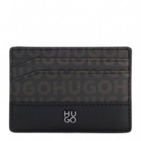 Tarjetero con Estampado de Monograma y Logo  HUGO BOSS