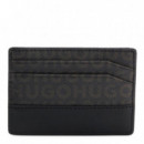 Tarjetero con Estampado de Monograma y Logo  HUGO BOSS