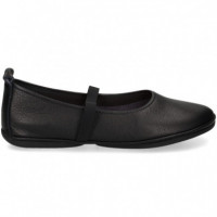 Bailarina con Elastico Piel Negro  CAMPER