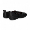 Bailarina con Elastico Piel Negro  CAMPER