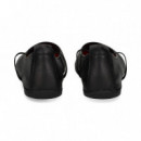 Bailarina con Elastico Piel Negro  CAMPER