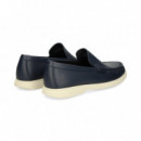 Mocasin Bordon Piel Azul  HUGO BOSS