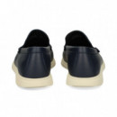 Mocasin Bordon Piel Azul  HUGO BOSS