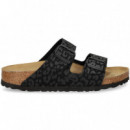 Pala 2 Hebillas Leopardo Negro  BIRKENSTOCK