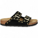 Pala 2 Hebillas Tachas ante Negro  BIRKENSTOCK