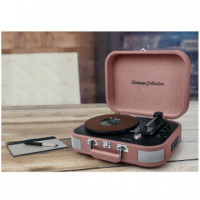 MUSE MT201BTP Tocadiscos Estereo con BLUETOOTH Rosa