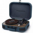 MUSE MT201OB Tocadiscos con Tres Velocidades, Bluetooth, USB y Sd Azul