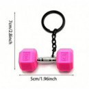 Llavero Mancuerna 5 Kg Rosa  UNBROKEN FITNESS SHOP