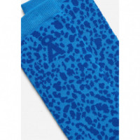 Calcetines ARMEDANGELS Leopard Socks Marina Blue