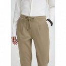 B-YOUNG Pantalones B.young Rizetta Cropped Chinchilla Melange