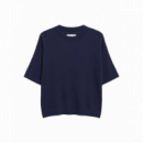 Camisetas Mujer Camiseta ARMEDANGELS Lizaa Lino Tinted Navy