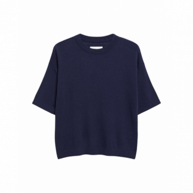 Camisetas Mujer Camiseta ARMEDANGELS Lizaa Lino Tinted Navy