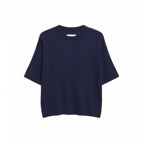 Camisetas Mujer Camiseta ARMEDANGELS Lizaa Lino Tinted Navy