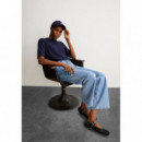 Camisetas Mujer Camiseta ARMEDANGELS Lizaa Lino Tinted Navy