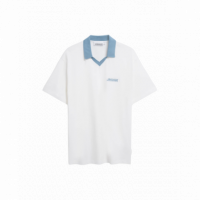 Polos Polo ARMEDANGELS Aadru Retro Light Oatmilk Pigment Blue