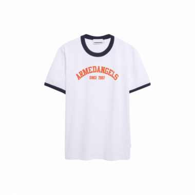 Camisetas Hombre Camiseta ARMEDANGELS Maarkos Ringer White