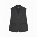 Chaquetas Mujer Chaleco YERSE Michel Espiga Antracita