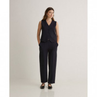 Pantalones Mujer Pantalón YERSE Sally Barrel Navy