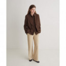 Pantalones Mujer Pantalón YERSE Dobra Ancho Pana Natural