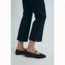 Pantalones Mujer Pantalón ESE O ESE Capri Negro